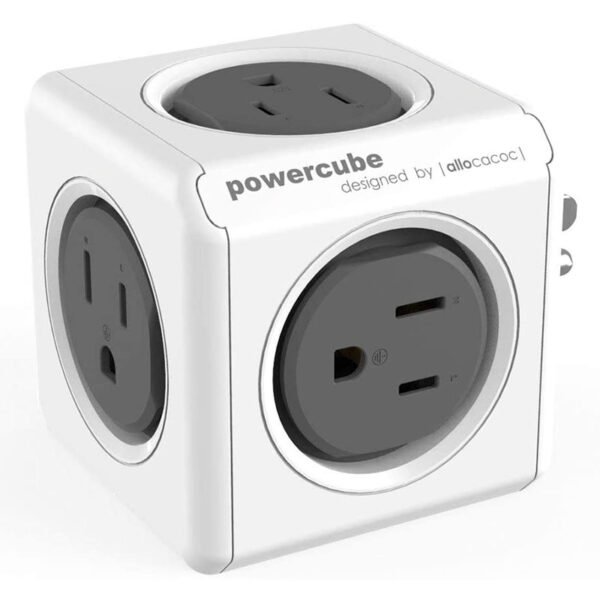 Allocacoc PowerCube Original 5 Power Outlets UK, Gray