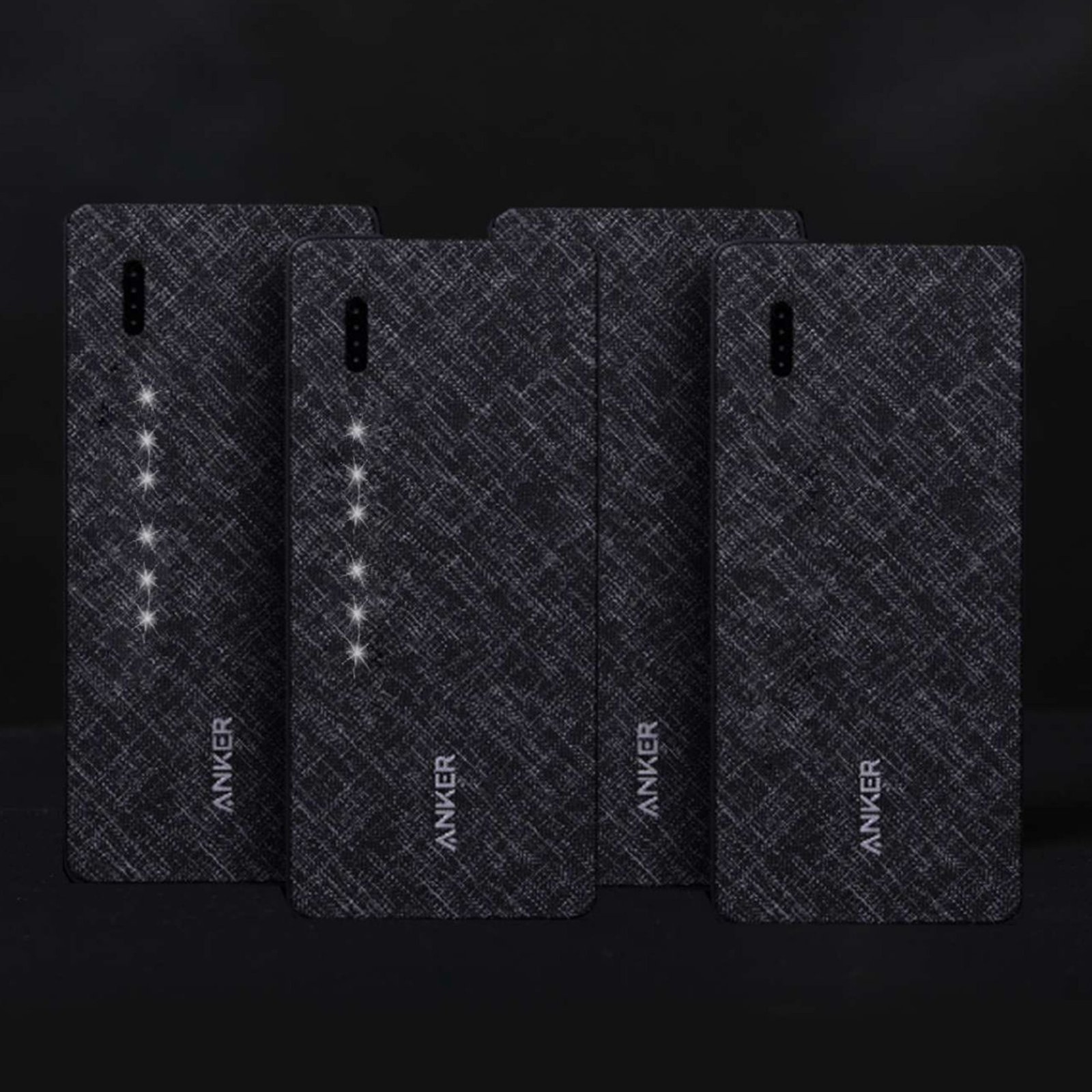 Anker PowerCore+ Metro 10000 with Built-in USB-C Cable - Black Fabric (Swarovski Limited Edition)