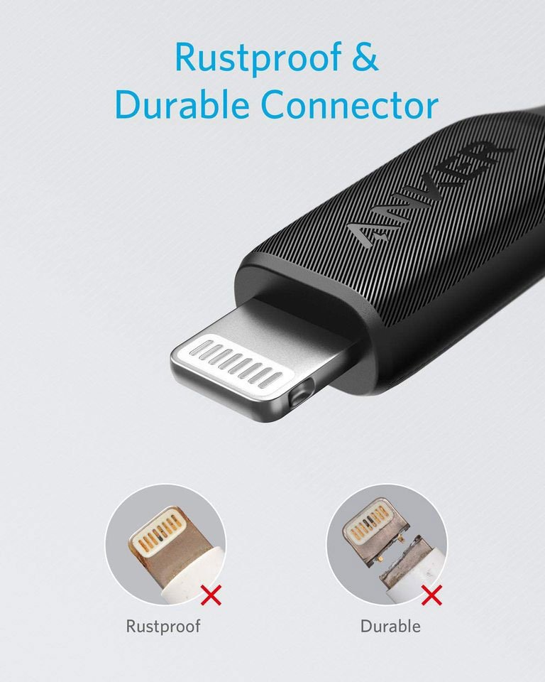 Anker PowerLine III USB-C to Lightning Cable (0.9m/3ft) - Black - Image 5