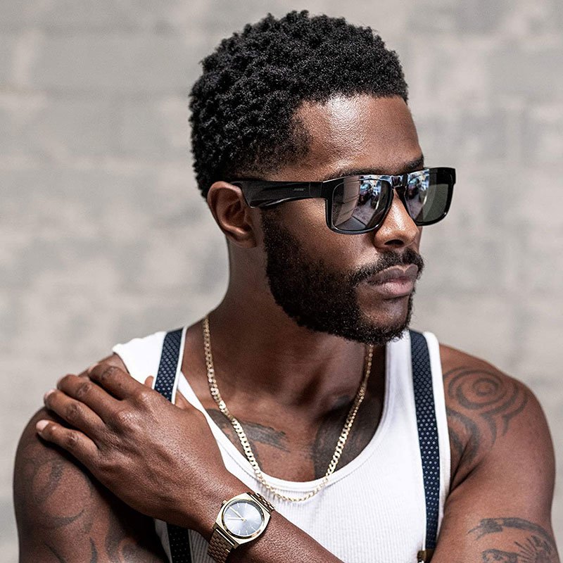 BOSE Frames Tenor Rectangular Polarized Bluetooth Sunglasses - Black - Image 6