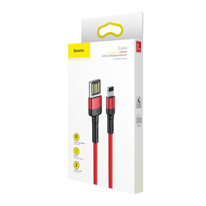 Baseus Cafule Cable(Special Edition) for iP - Red - Image 5