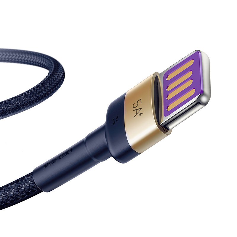 Baseus Cafule HW Quick Charging Data Cable - Gold/Blue - Image 2