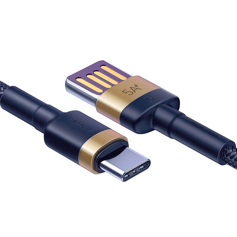 Baseus Cafule HW Quick Charging Data Cable - Gold/Blue - Image 3