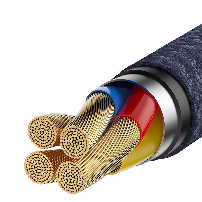 Baseus Cafule HW Quick Charging Data Cable - Gold/Blue - Image 5