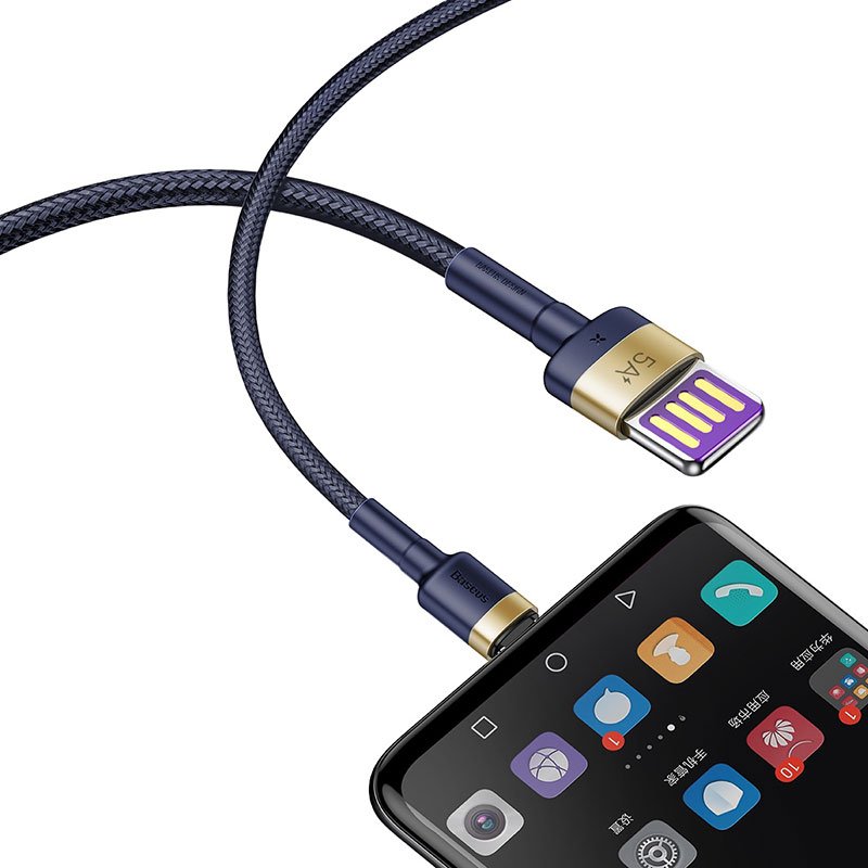Baseus Cafule HW Quick Charging Data Cable - Gold/Blue - Image 6