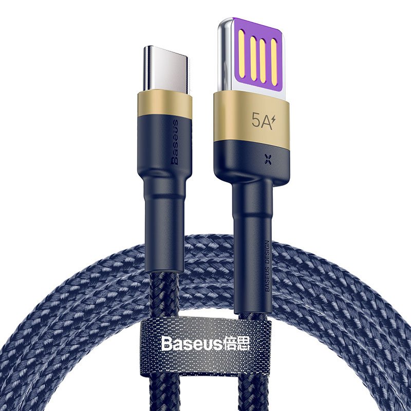 Baseus Cafule HW Quick Charging Data Cable - Gold/Blue