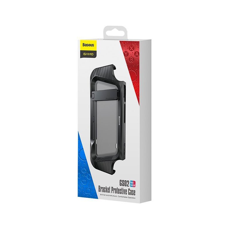 Baseus GS02 Shock Resistant Bracket Protective Case for Nintendo Switch - Black - Image 12