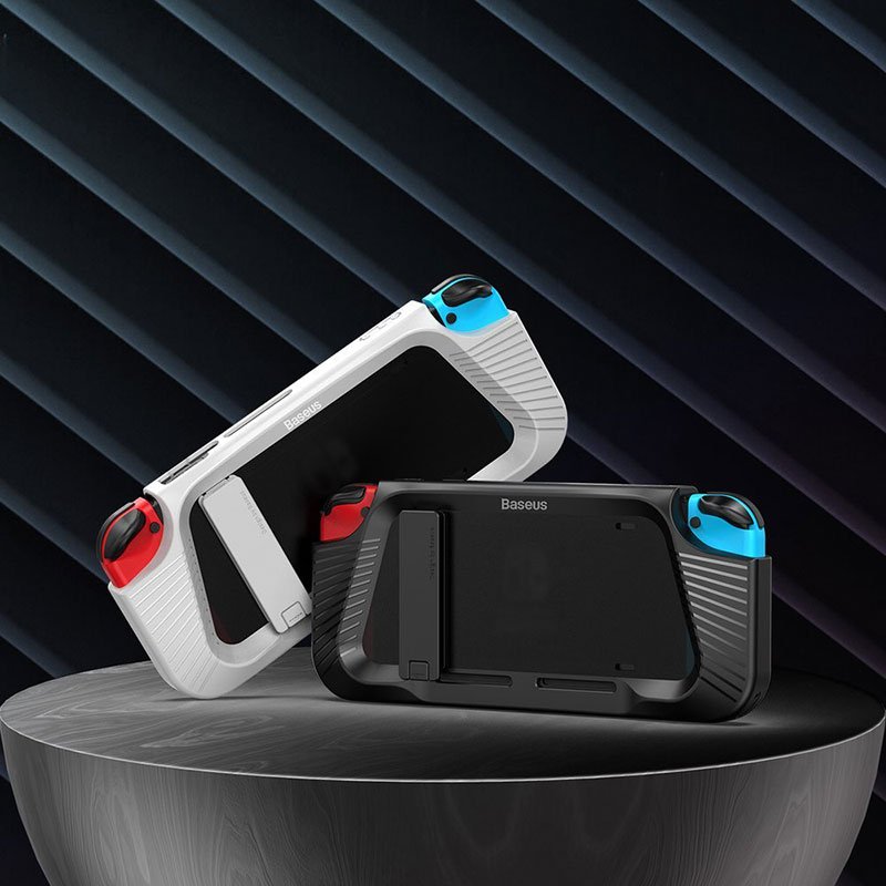 Baseus GS02 Shock Resistant Bracket Protective Case for Nintendo Switch - Black - Image 6