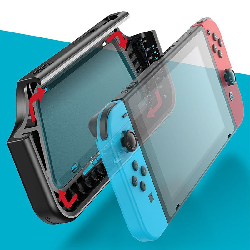 Baseus GS02 Shock Resistant Bracket Protective Case for Nintendo Switch - Black - Image 9