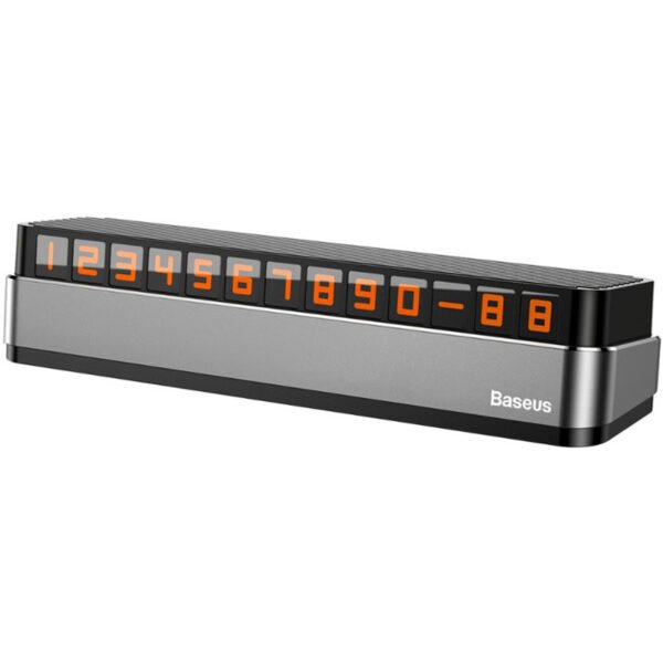 Baseus Moonlight Box Series Temporary Parking Number Plate, Gray