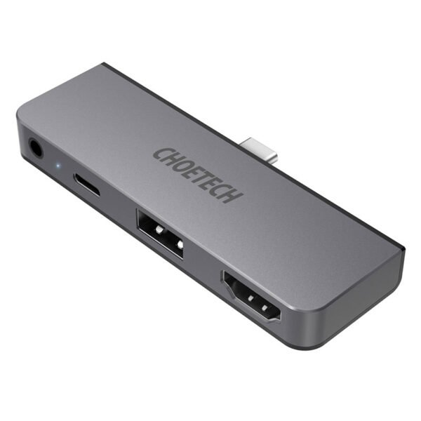 CHOETECH 4-in-1 USB-C to HDMI Multiport Adapter HUB-M13, Gray