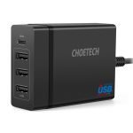 CHOETECH 72W 4-Ports USB-C PD Charger - Black