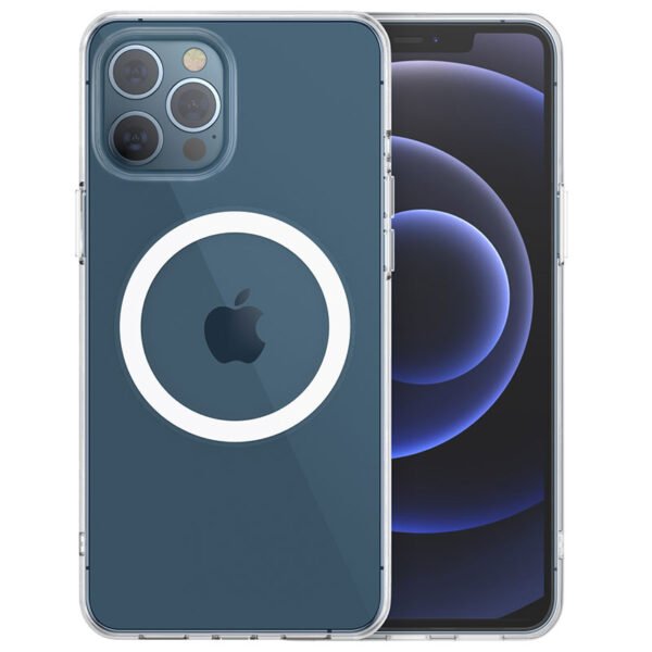 CHOETECH Magnetic Protection Clear PC Phone Case for iPhone 12/iPhone 12 Pro 6.1-Inch PC0098, Transparent