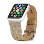 Evutec Apple Watch Leather Strap Hand Stitched 38mm & 40mm - Tweed/Tan