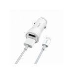 HAVIT Dual USB Ports Car Charger with Type-C Cable ST849 - White
