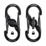 NiteIze S-Biner MicroLock Stainless Steel 2 Pack LSBM-01-2R3 - Black