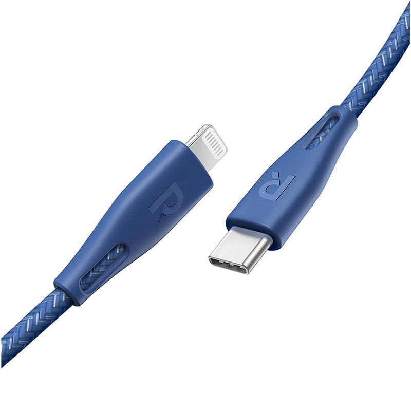RAVPower Nylon Braided Type-C to Lightning Cable RP-CB1005BLU (2m/6.6ft) - Blue - Image 3
