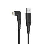 RAVPower Nylon Braided 90deg USB Cable with Lightning Connector RP-CB013 (0.9m/3ft) - Black