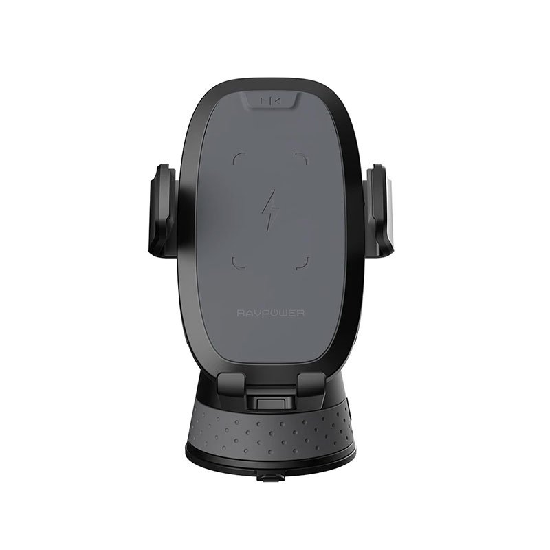 RAVPower Wireless Charging Car Holder 10W/7.5W/5W with Suction Base RP-SH014 - Black - Image 2
