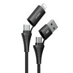 iWALK Twister Duo One For All Multi Charging Cable 60W PD & QC3.0 - Black