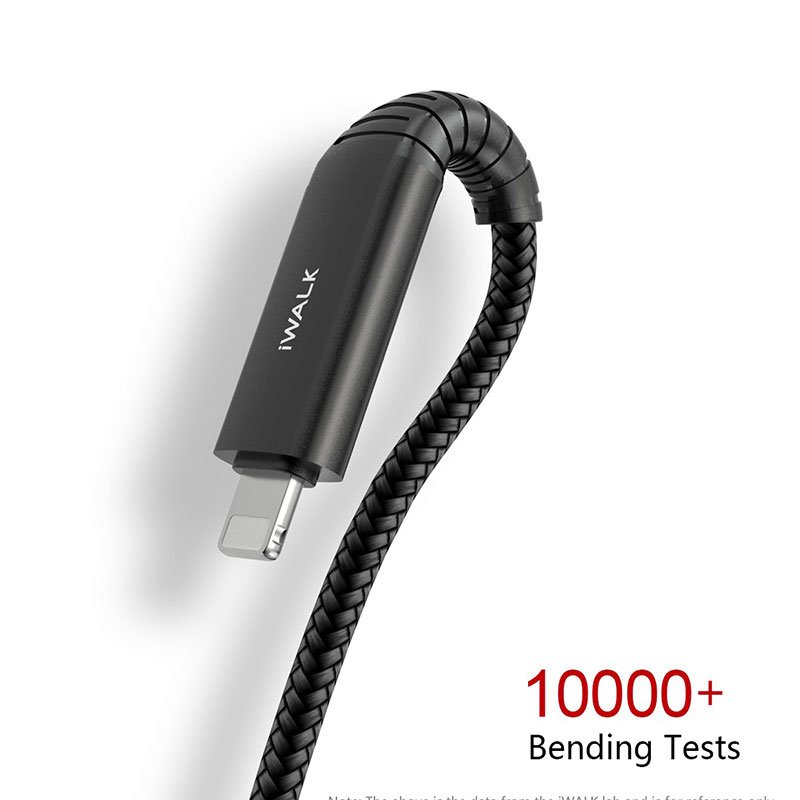 iWALK Twister Duo One For All Multi Charging Cable 60W PD & QC3.0 - Black - Image 3