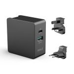 iWalk Power Adapter Travel Power Delivery & Quick Charge 3.0 - Black
