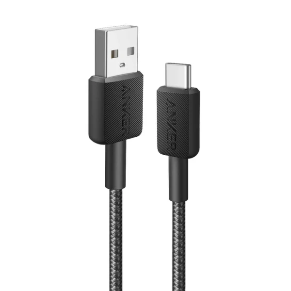 Anker 322 USB-A to USB-C Cable Braided (0.9m/3ft), Black