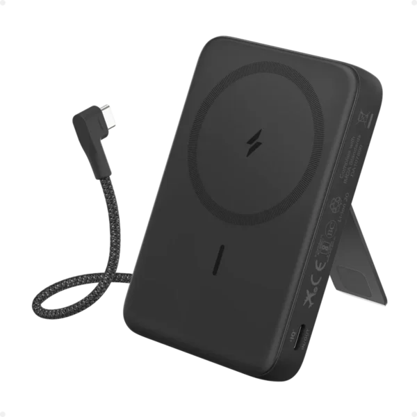 Anker Zolo Wireless Power Bank (10K, 30W, Built-In USB-C Cable) -Black