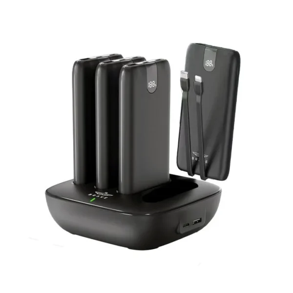 Brave Station Pro 4-in-1 Family Power Bank Station 10000mAh×4 BP-27, Black