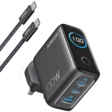 Anker Charger (100W, 3 Ports, Smart Display)