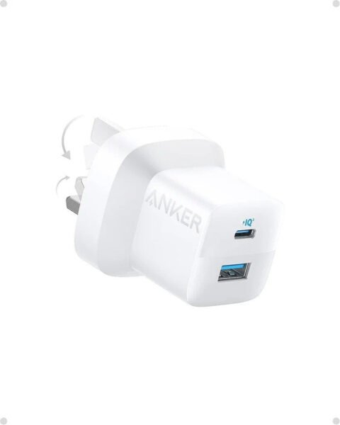 Anker 323 Charger With 310 USB-C To Lightning Cable 33W, White