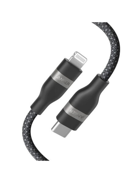 Anker USB-C to Lightning Cable 6ft (1.8m), Braided Durable Design, Black