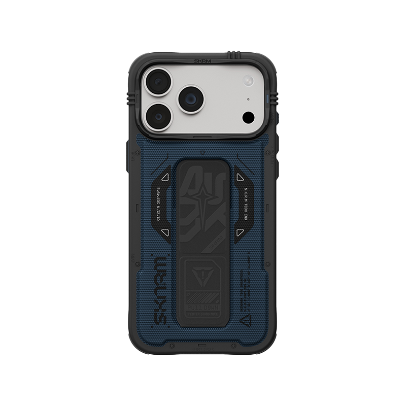 Skinarma Phantom Grip-Stand Case for iPhone 18 Pro - Blue