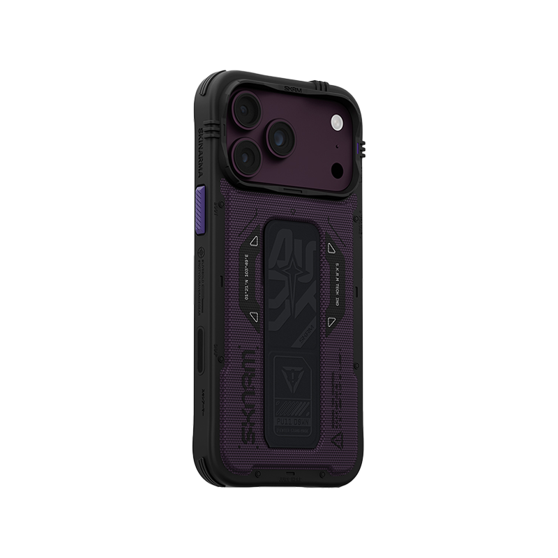 Skinarma Phantom Grip-Stand Case for iPhone 18 Pro - Burgundy