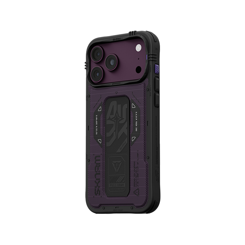 Skinarma Phantom Grip-Stand Case for iPhone 18 Pro - Burgundy