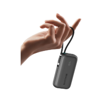 RAVPower PD 45W 10000mAh Power Bank with Built-in USB-C Cable - Black