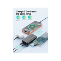 RAVPower PD 45W 10000mAh Power Bank with Built-in USB-C Cable - Black