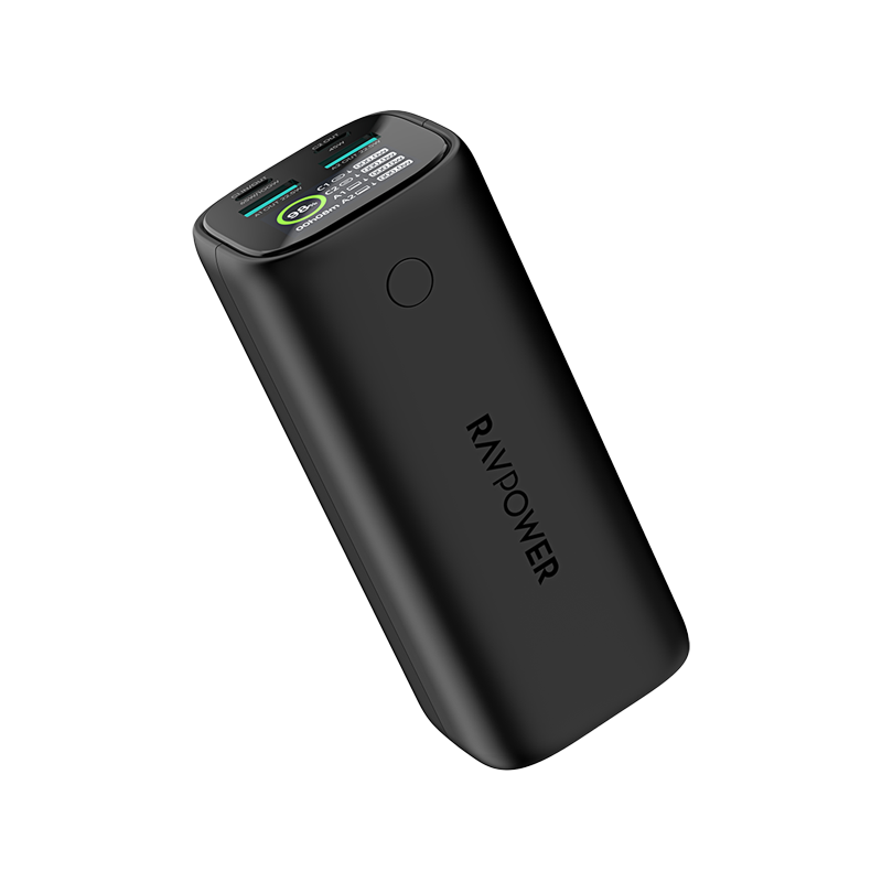 RAVPower PD 100W 20000mAh 4-Port Digital Display Power Bank - Black