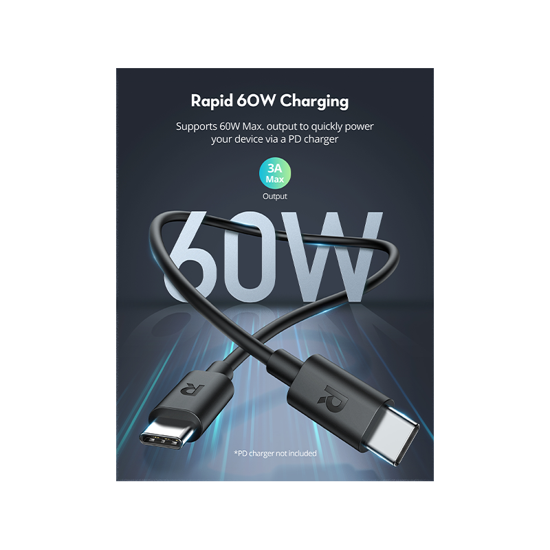 RAVPower 3-in-1 Charging Combo (20000mAh Power Bank + 20W USB-C Wall Charger + 60W USB-C Cable)