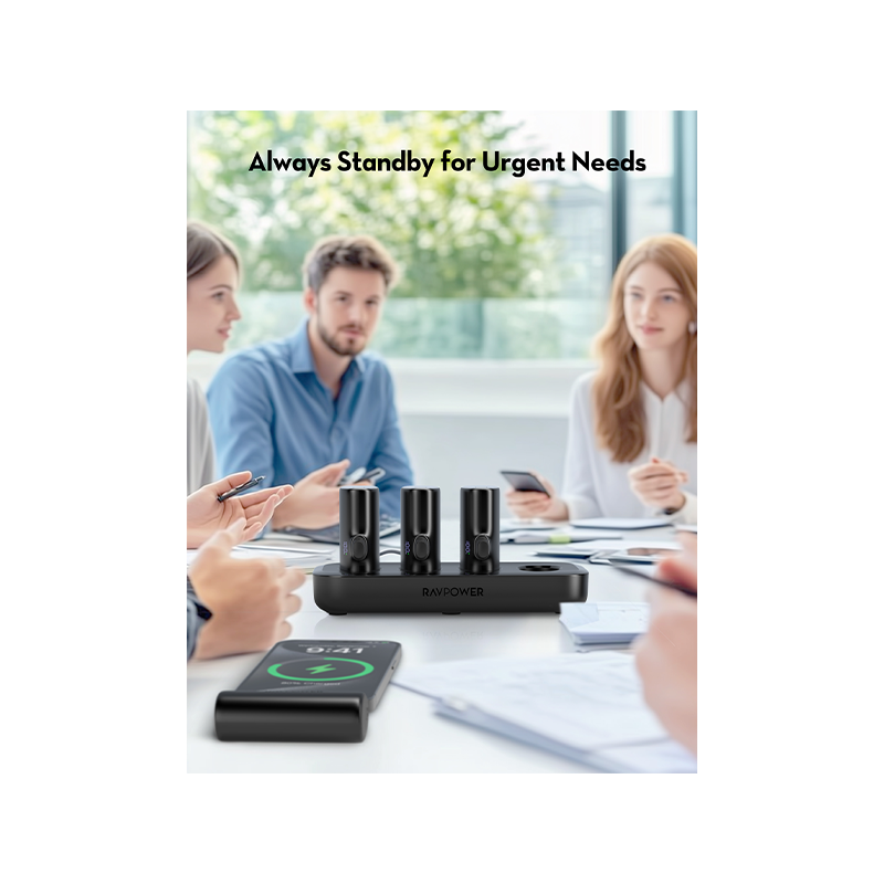 RAVPower 4-in-1 Power Bank Station (2 x USB-C + 2 x Lightning) 4 x 5000mAh - Black