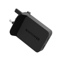 RAVPower GaN PD 60W 2-Port USB-C Foldable Wall Charger - Black