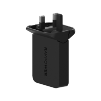 RAVPower GaN PD 60W 2-Port USB-C Foldable Wall Charger - Black