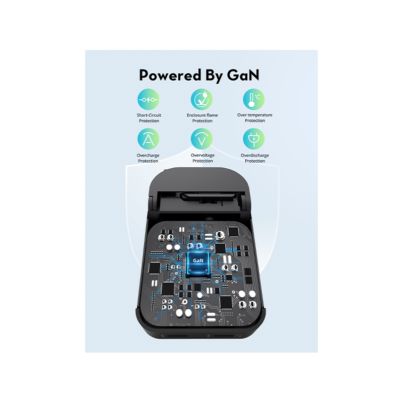 RAVPower GaN PD 60W 2-Port USB-C Foldable Wall Charger - Black