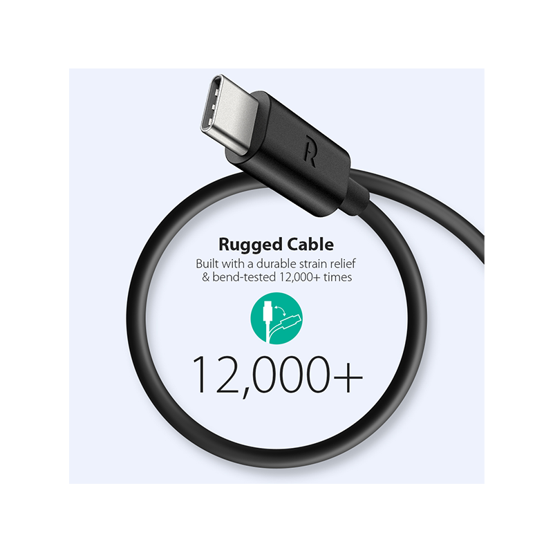 RAVPower USB-A to USB-C Cable 1M - Black