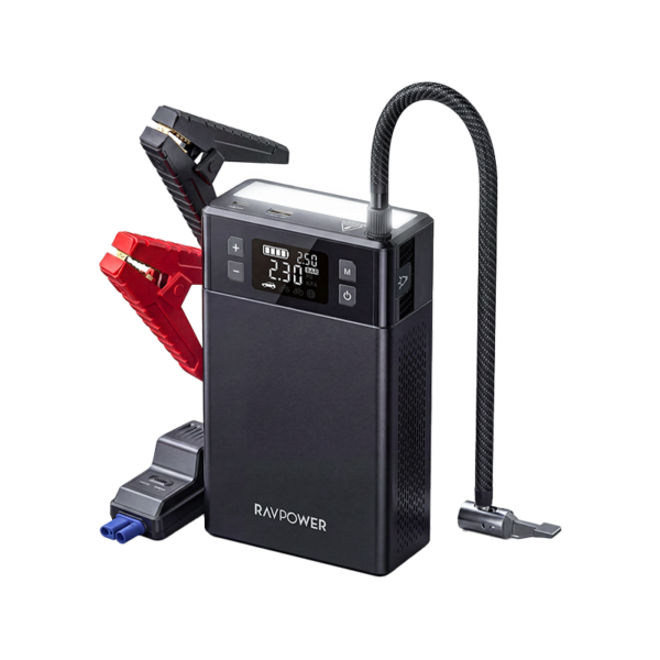 RAVPower 10000mAh (32Wh) 2-in-1 Car Jump Starter with Air Compressor