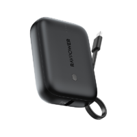 RAVPower PD 20W 10000mAh 3-Port Power Bank with Built-in USB-C Cable