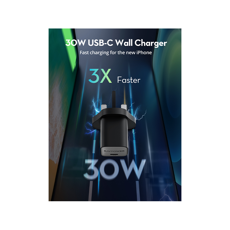 RAVPower GaN PD 30W USB-C Wall Charger