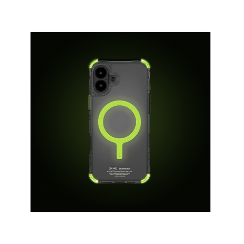 Skinarma Saido Mag-Charge Niteglow Edition Case for iPhone 16 Plus - Lime Green