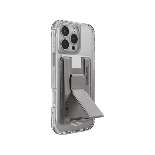 Skinarma Saido Prime Edition Case for iPhone 16 Pro + Kado Card Holder Bundle - Titanium