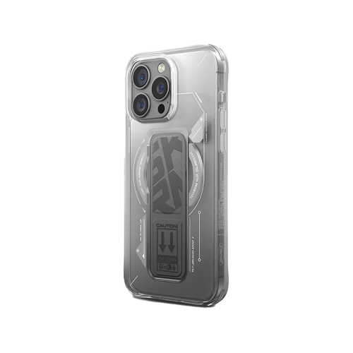 Skinarma Helio Mag-Charge Grip-Stand Case for iPhone 16 Pro Max - Titanium